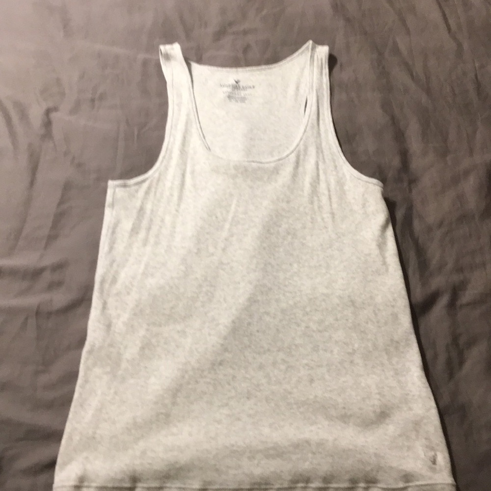 American Eagle plain grey boyfriend tank